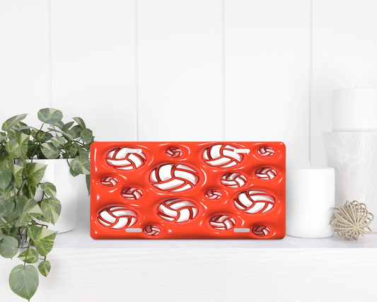 Red Volleyball|License Plate