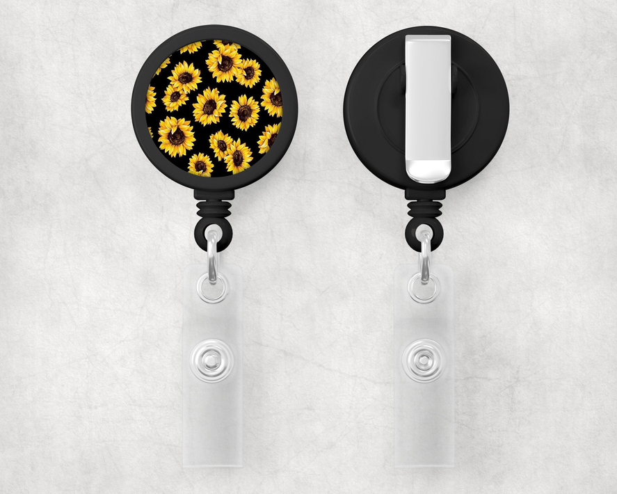 Sunflowers 1" Retractable Badge Reel