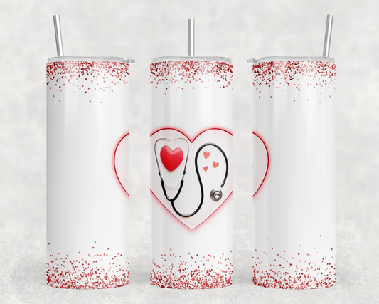 Stethoscope|Skinny Tumbler|Optional Bluetooth Speaker| Speaker Color Varies