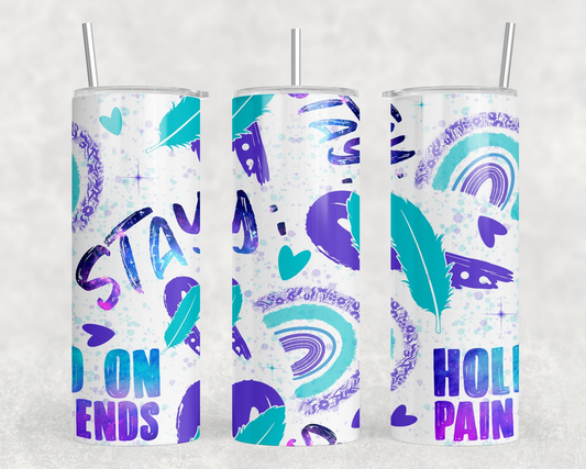 Stay Suicide Awareness|Skinny Tumbler|Optional Bluetooth Speaker| Speaker Color Varies