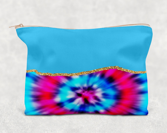 Tie Dye Printed Canvas Zipper Bag