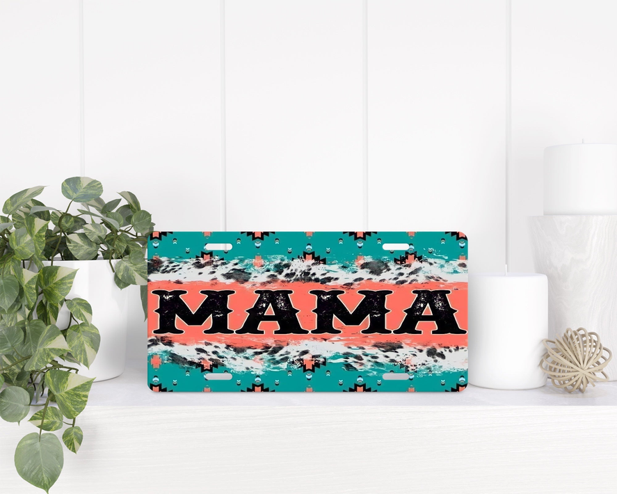 Western Aztec Mama|License Plate