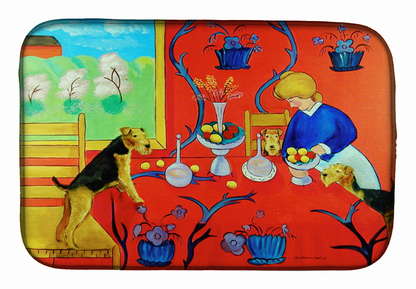 Dog Breed Art Dish Drying Mat