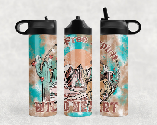 Free Spirit Wild Heart Steel Water Bottle