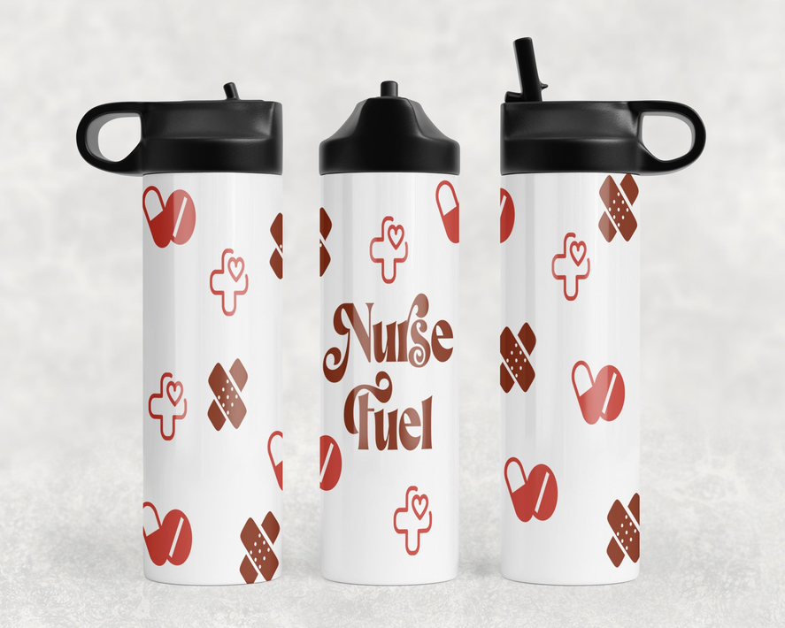 Nurse Fuel Steel Water Bottle