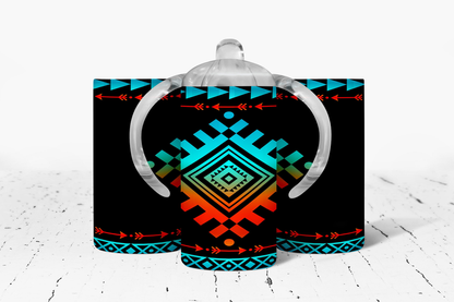 Neon Aztec Insulated Kids Dual Lid Sippy Cup Tumbler