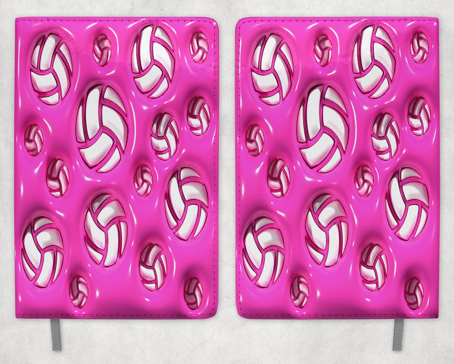 Pink Volleyball Printed 8 Inch  A-5 Journal