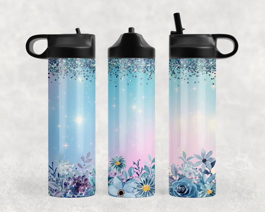 Floral  Steel Water Bottle