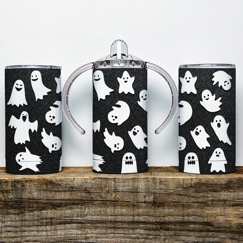 Ghosts Insulated Kids Dual Lid Sippy Cup Tumbler