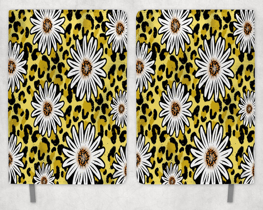 Leopard Print Daisies Printed 8 Inch  A-5 Journal