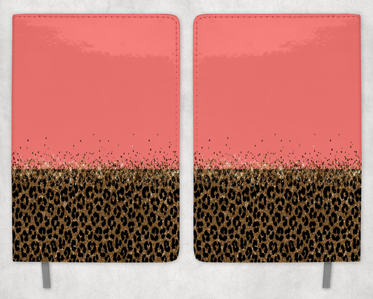 Coral Leopard Print Printed 8 Inch  A-5 Journal