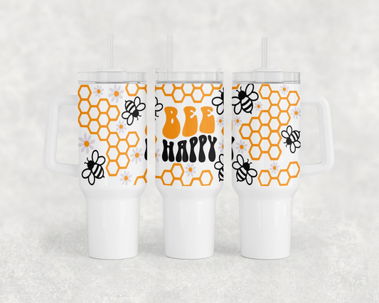 Bee Happy 40oz Tumbler