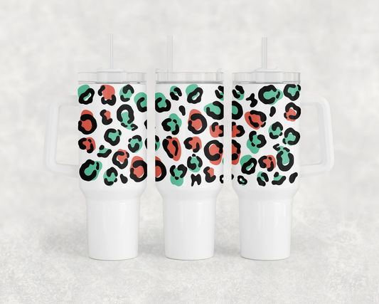 Christmas Leopard Print 40oz Tumbler