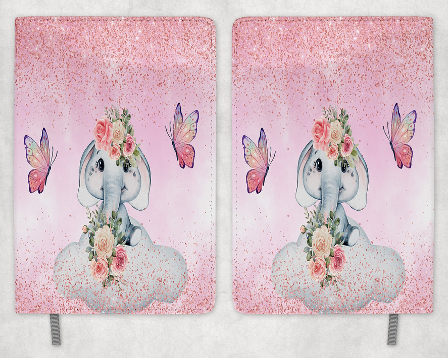 Pink Elephant Printed 8 Inch  A-5 Journal