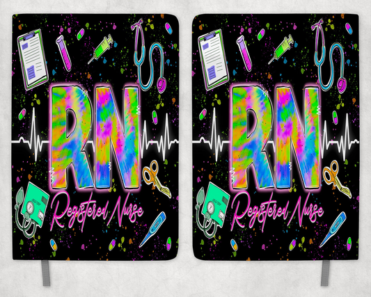 Neon Registered Nurse Printed 8 Inch  A-5 Journal