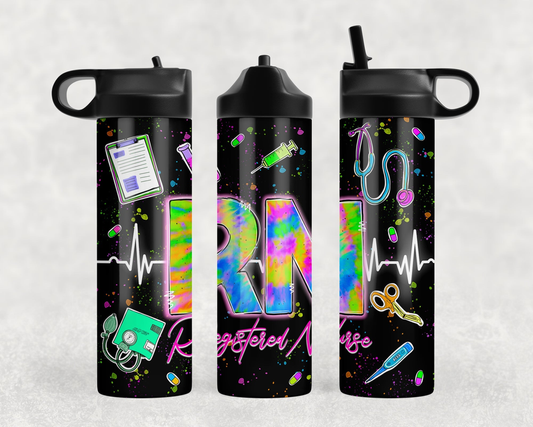 Neon Registered Nurse|Sport Water Bottle