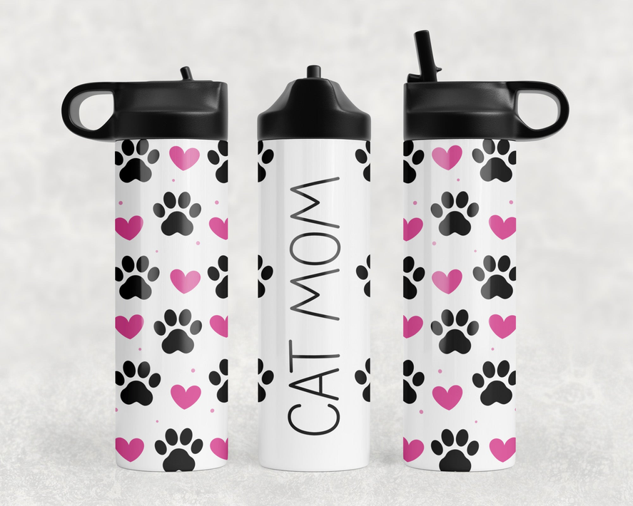 Cat Mom Steel Water Bottle