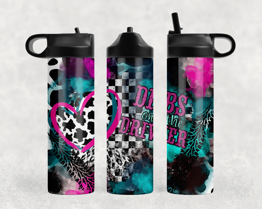 Dibs On The Driver Steel Water Bottle