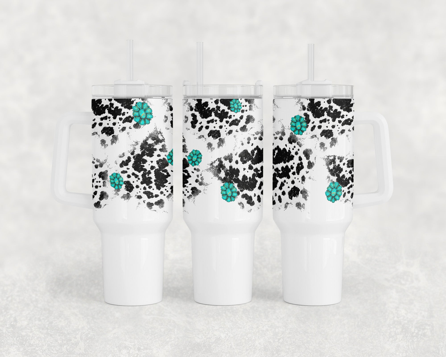 faux cowhide 40oz Tumbler