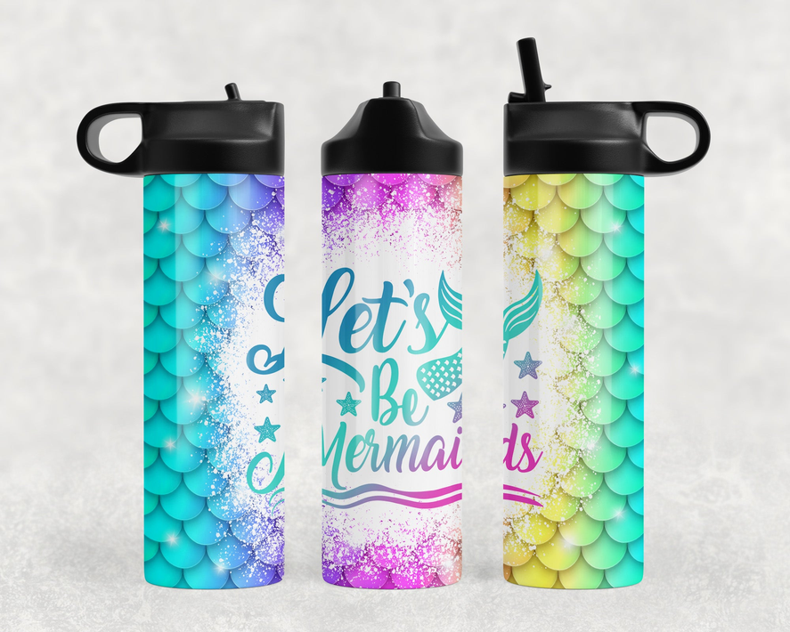 Let's Be Mermaids Steel Water Bottle