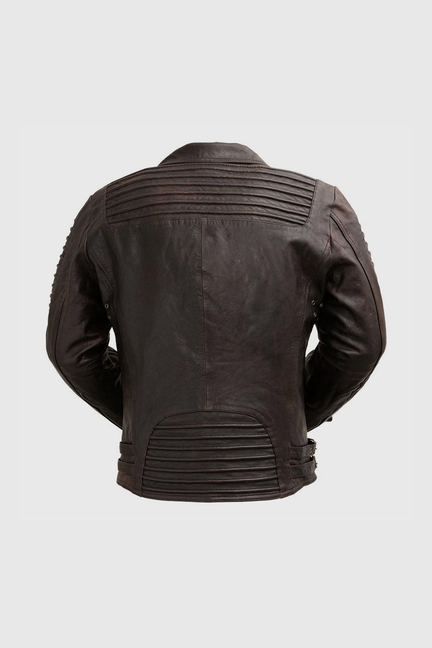 Brooklyn Men's Lambskin Leather Jacket Black Cognac (POS)