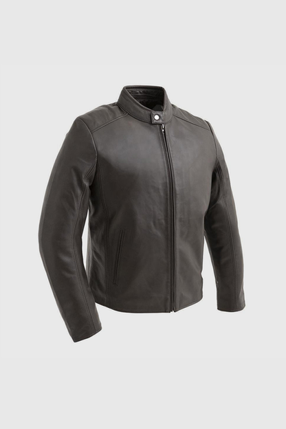 Blake Mens Fashion Leather Jacket Espresso