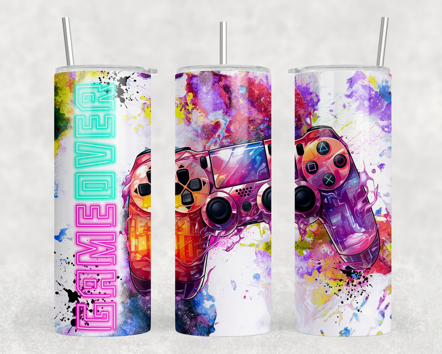 Gamer |Skinny Tumbler|Optional Bluetooth Speaker| Speaker Color Varies