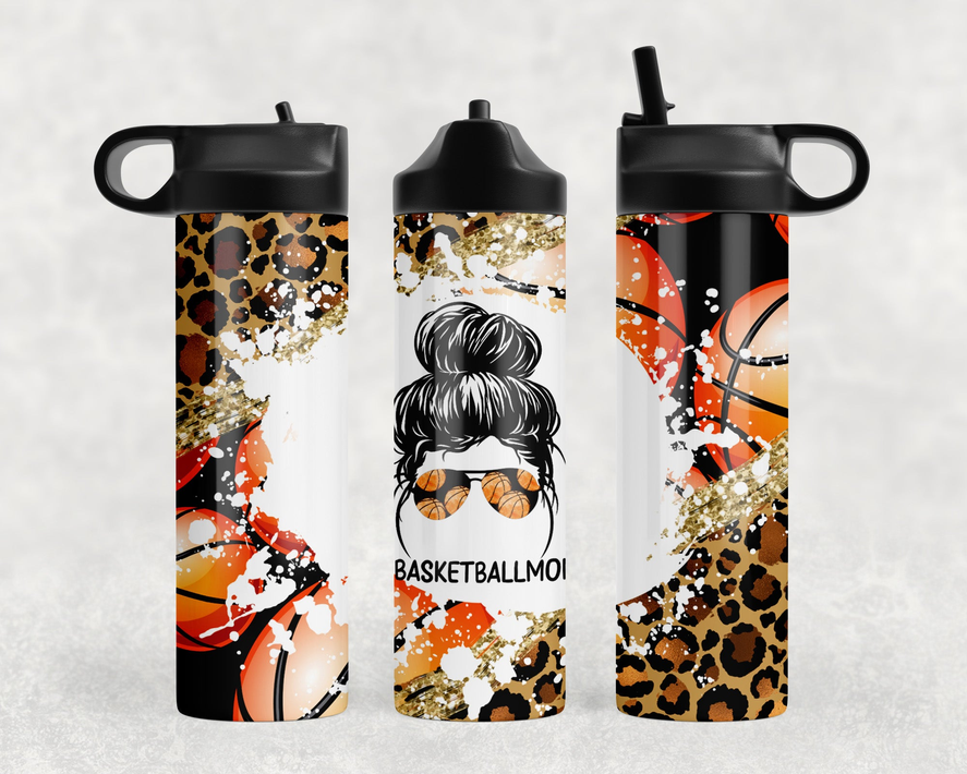 Basketball Mom Steel Water Bottle