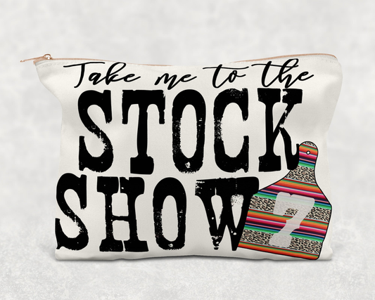 Take Me To The Stock Show  Printed Canvas Zipper Bag