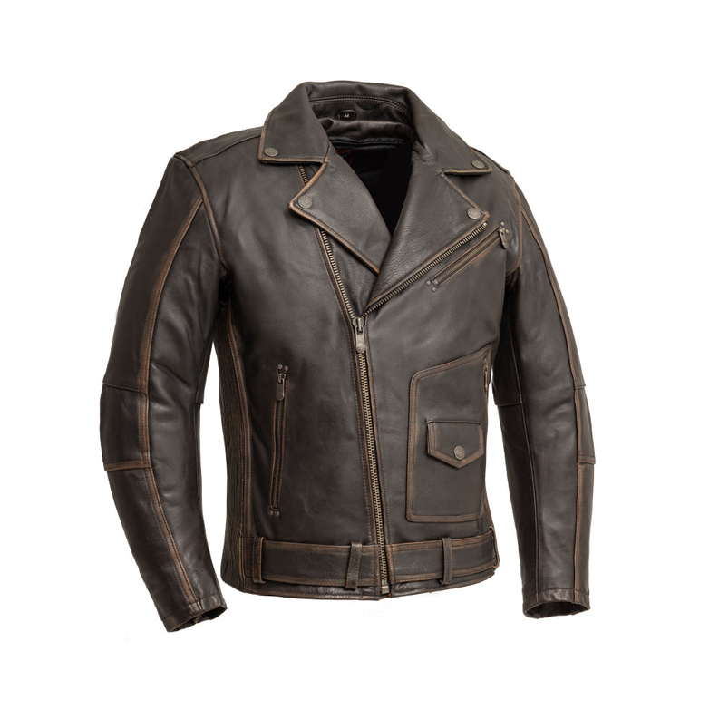 Wrath Men's Motorcycle Leather Jacket (POS)