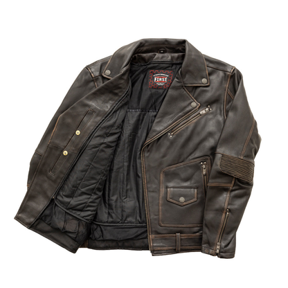 Wrath Men's Motorcycle Leather Jacket (POS)