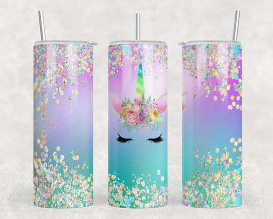 Unicorn|Skinny Tumbler|Optional Bluetooth Speaker| Speaker Color Varies