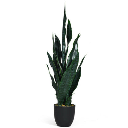 35.5 Inch  Indoor-Outdoor Artificial Fake Snake Plant