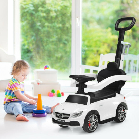 3-in-1 Mercedes Benz Ride-on Toddler Sliding Car-White