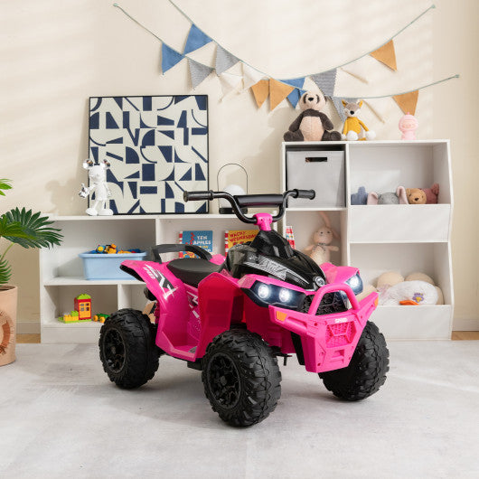 12V Kids Ride On ATV with High/Low Speed and Comfortable Seat-Pink