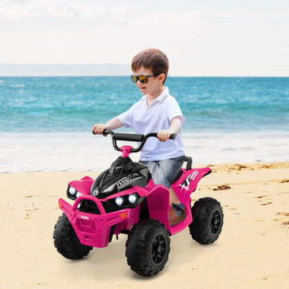 12V Kids Ride On ATV with High/Low Speed and Comfortable Seat-Pink