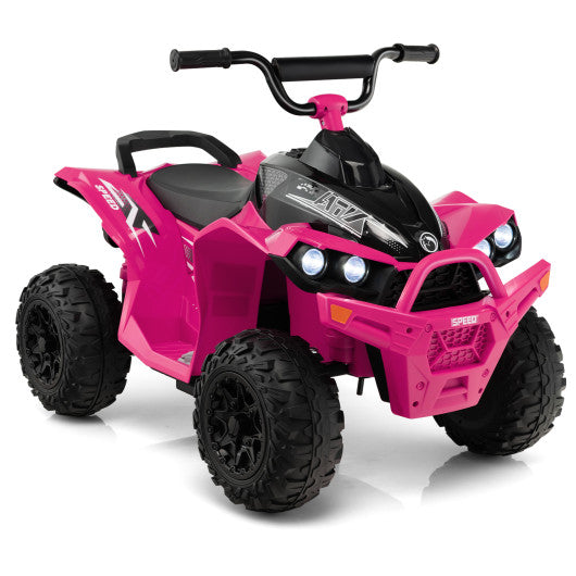 12V Kids Ride On ATV with High/Low Speed and Comfortable Seat-Pink