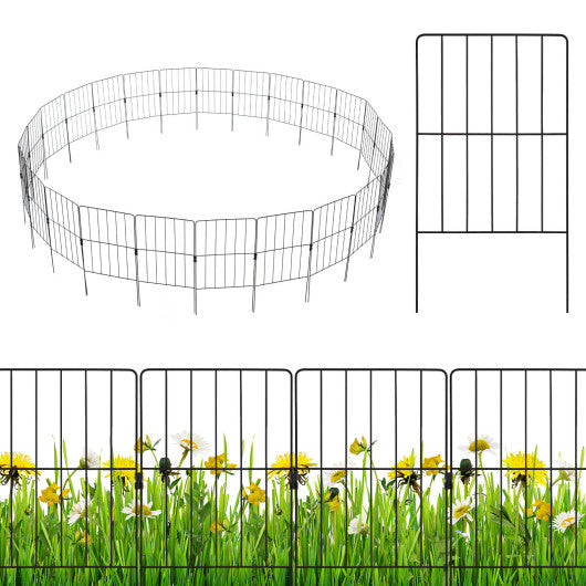 25 Pack Rustproof Decorative Garden Fence Set