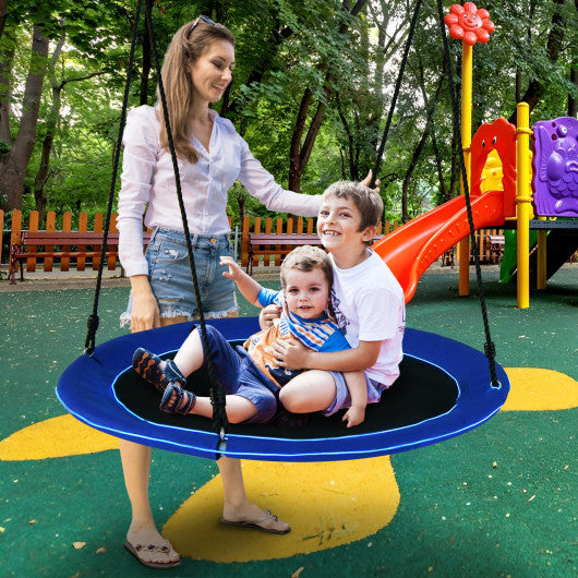 40 Inches Saucer Tree Swing for Kids and Adults-Navy