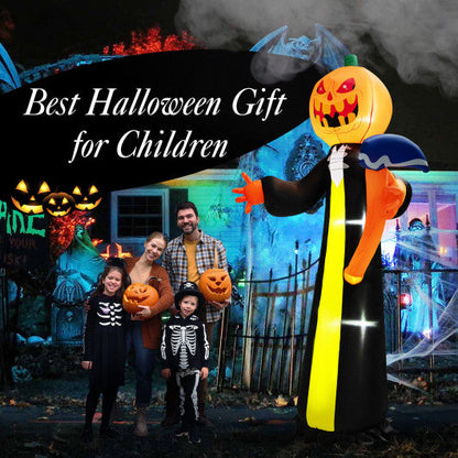 10 Feet Halloween Inflatable Pumpkin Ghosts with Built-in LEDs