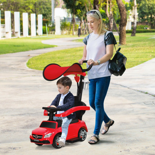 3-in-1 Mercedes Benz Ride-on Toddler Sliding Car-Red