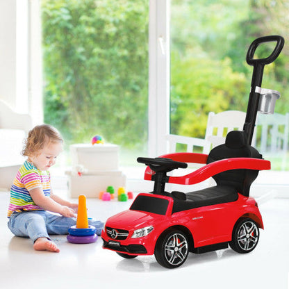 3-in-1 Mercedes Benz Ride-on Toddler Sliding Car-Red