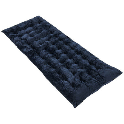 75 x 27.5 Inch Camping Cot Pads with Soft and Breathable Crystal Velvet-Navy