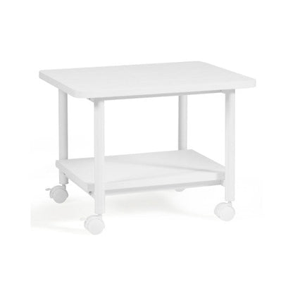 Under Desk Printer Stand with 360° Swivel Casters-White