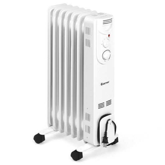 1500W Electric Space Heater with 3 Heat Settings and Safe Protection