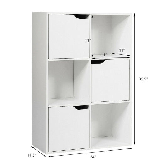 6 Cubes Wood Storage Shelves Organization