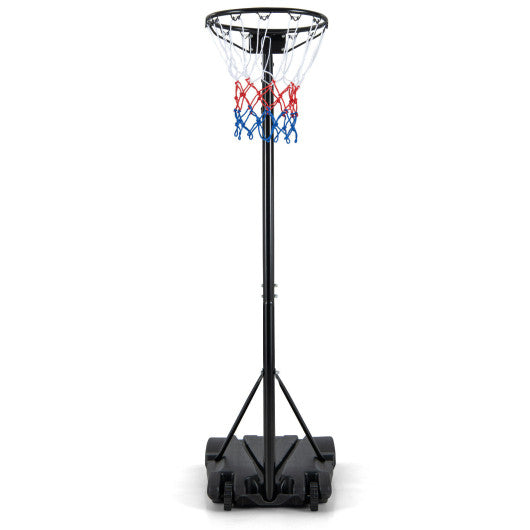 8.5 to 10 FT Adjustable Portable Basketball Hoop Stand with Fillable Base and 2 Wheels