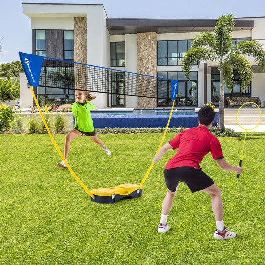 Portable Badminton Set Outdoor Sport Game Set with 2 Shuttlecocks