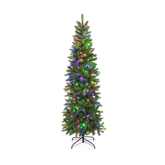 6 Feet Pre-Lit Artificial Christmas Tree with 648 PVC PE Branch Tips