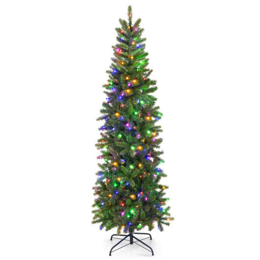 6 Feet Pre-Lit Artificial Christmas Tree with 648 PVC PE Branch Tips